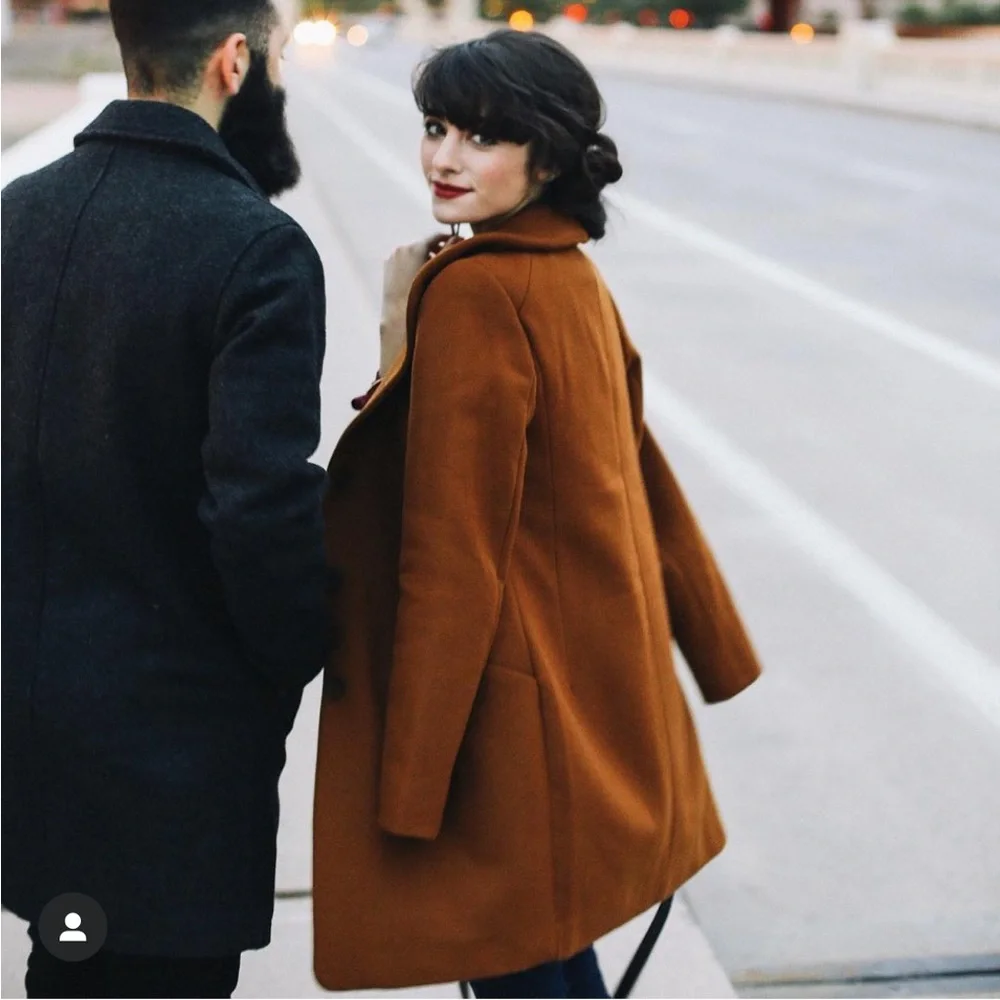 ARITZIA WILFRED CAMEL/CARAMEL COLOR COCOON COAT - XXS - Picture 4 of 9